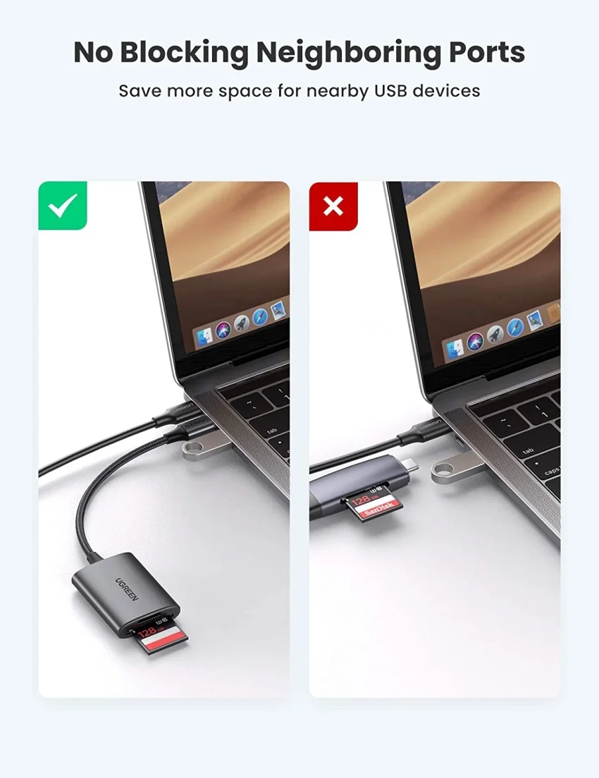 Đầu đọc thẻ TF, SD chân cắm USB- C Ugreen (80888) — ảnh 4