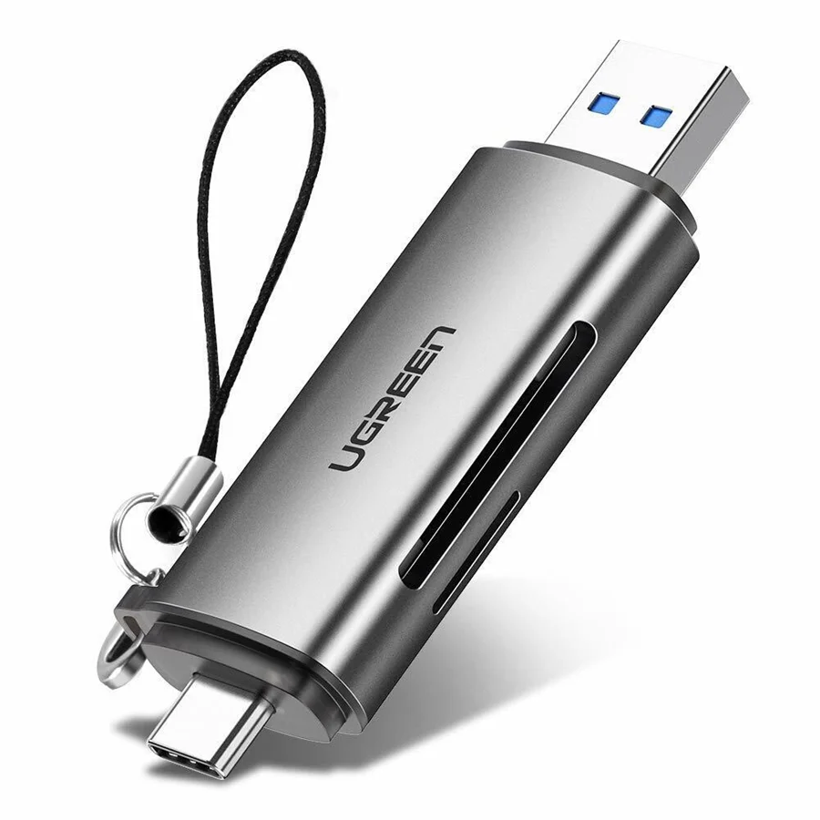 Đầu đọc thẻ TF, SD chân cắm USB-C và USB Ugreen (50706)