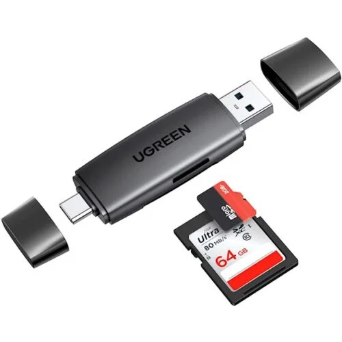 Đầu đọc thẻ TF, SD chân cắm USB-C và USB Ugreen (80191) — ảnh 2