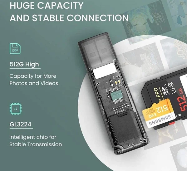 Đầu đọc thẻ USB 2.0 hỗ trợ thẻ TF và DS màu đen Ugreen (60721)