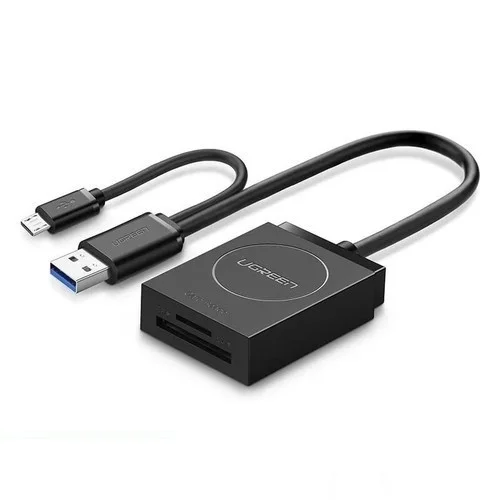 Đầu đọc thẻ USB 3.0 đa năng SD, TF có OTG dài 15cm Ugreen (20203)