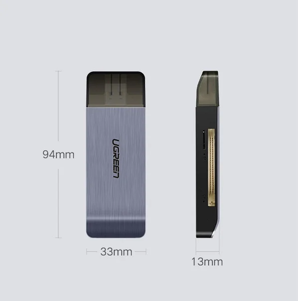 Đầu đọc thẻ USB 3.0 hỗ trợ thẻ TF,SD,CF,MS màu trắng Ugreen (50541)