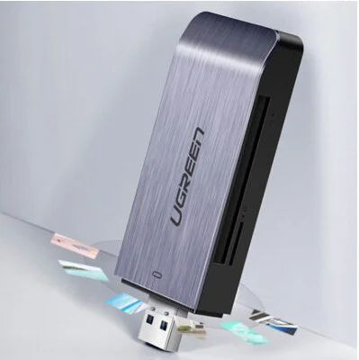 Đầu đọc thẻ USB 3.0 hỗ trợ thẻ TF,SD,CF,MS màu trắng Ugreen (50541)