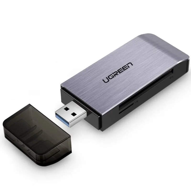 Đầu đọc thẻ USB 3.0 hỗ trợ thẻ TF,SD,CF,MS màu trắng Ugreen (50541)