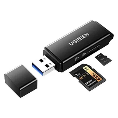 Đầu đọc thẻ USB 3.0 hỗ trợ thẻ TF và DS màu đen Ugreen (40752) — ảnh 2
