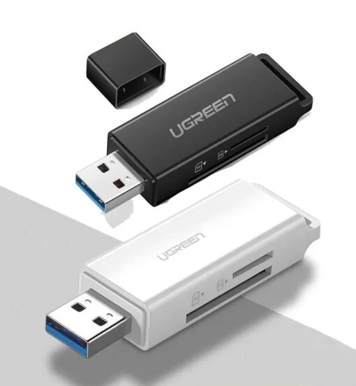 Đầu đọc thẻ USB 3.0 hỗ trợ thẻ TF và DS màu đen Ugreen (40752)
