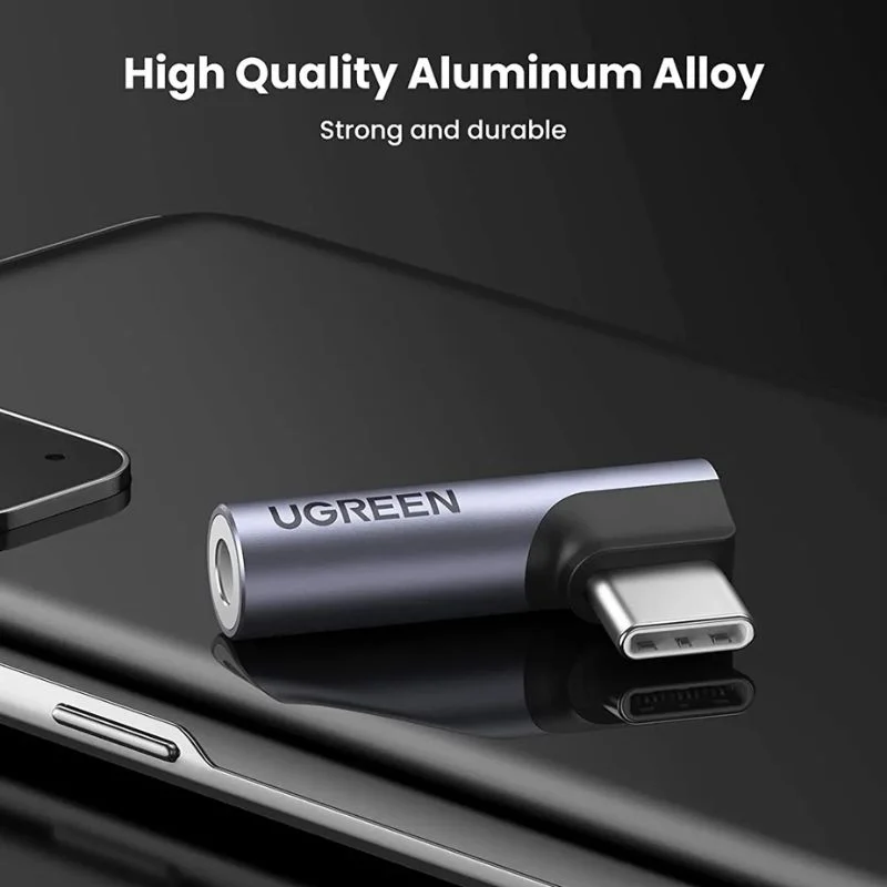 Đầu nối âm thanh USB-c ra 3.5mm màu xám Ugreen (80384) — ảnh 2
