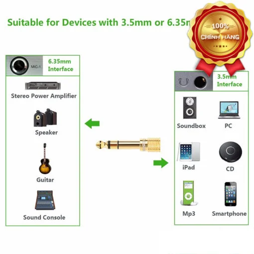 Đầu nối AV 6.5mm sang 3.5mm Ugreen (20503) — ảnh 3