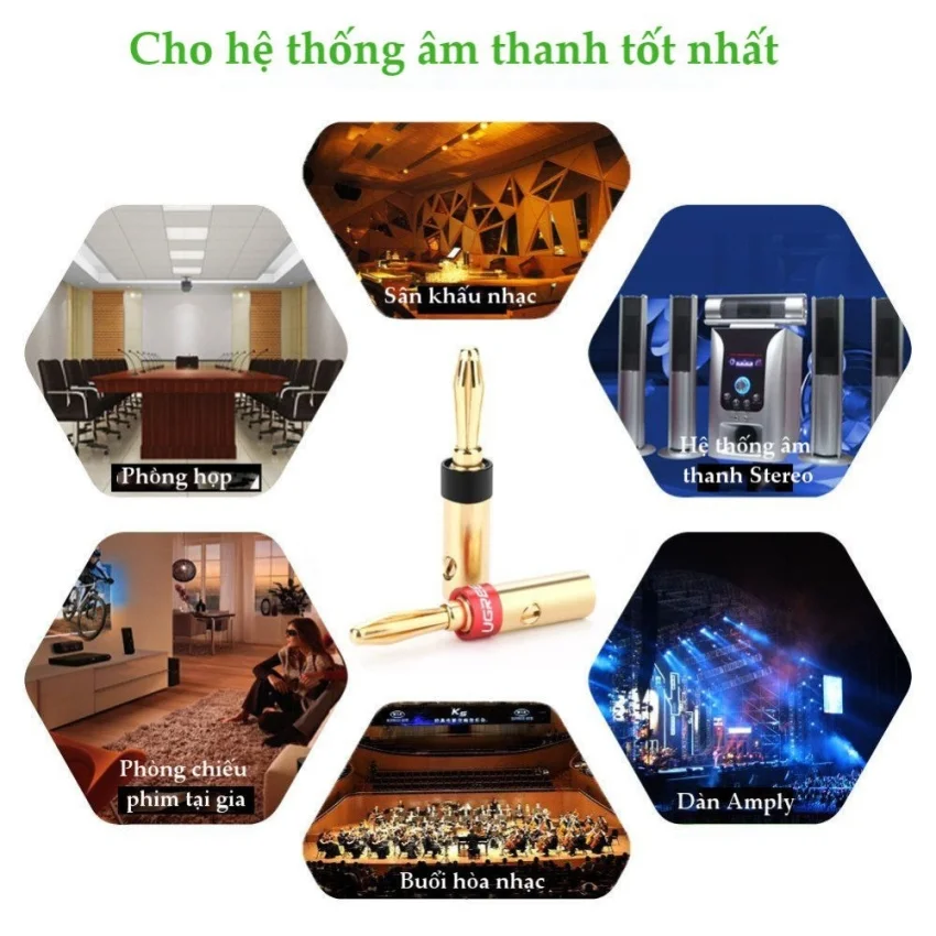 Đầu nối cáp AV (4 chiếc/ túi) Ugreen (30513)