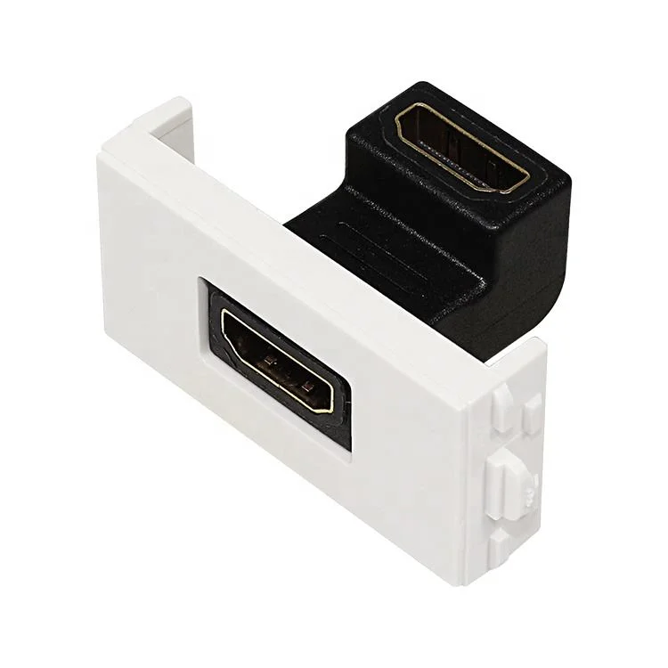 Đầu nối HDMI âm tường bằng nhựa bẻ góc 90 độ, màu đen Ugreen (20318) — ảnh 1
