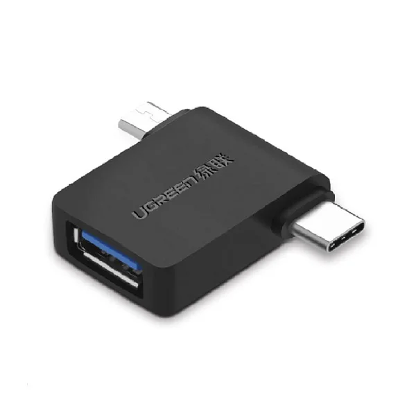 Đầu nối Micro USB + USB-C sang USB 3.0 màu đen Ugreen (30453)