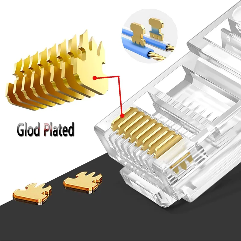 Đầu nối RJ45 cho dây CAT6 Ugreen 10 chiếc/túi) Ugreen (50961)