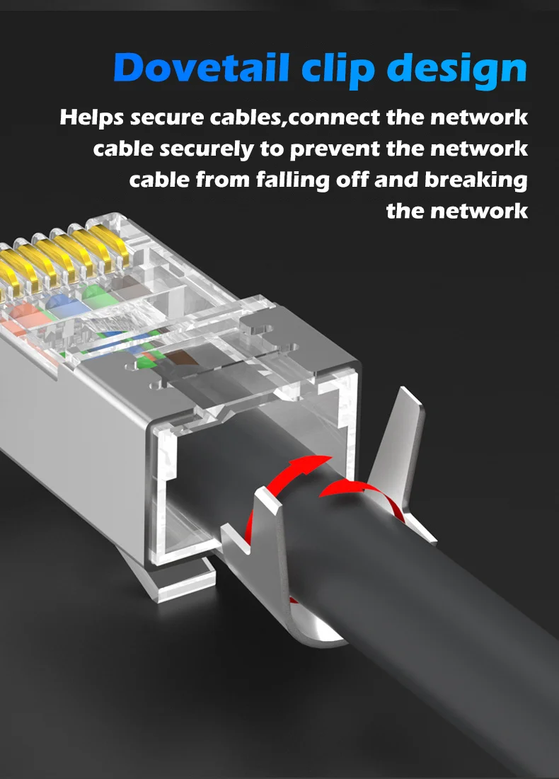 Đầu nối RJ45 cho dây mạng Cat6, 10 chiếc/ túi Ugreen (20842) — ảnh 5
