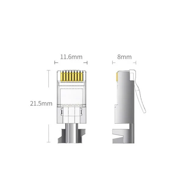 Đầu nối RJ45 cho dây mạng CAT6, 100 chiếc/ túi Ugreen (20893)