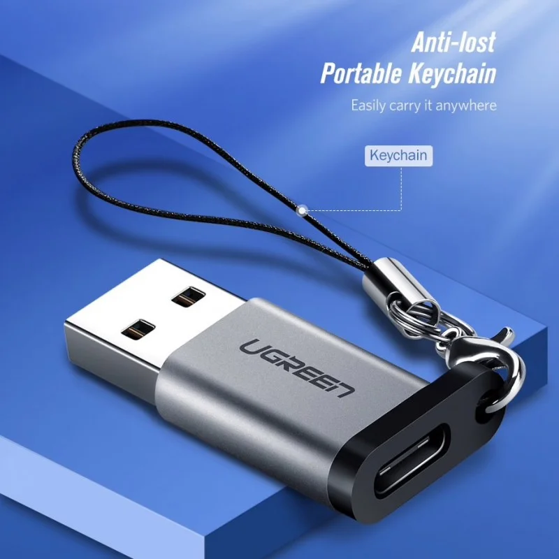 Đầu nối USB 3.0 sang USB type C màu xám Ugreen (50533)
