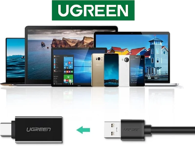 Đầu nối USB 3.1 Type C sang USB 3.0 Type A màu đen Ugreen (20808) — ảnh 4