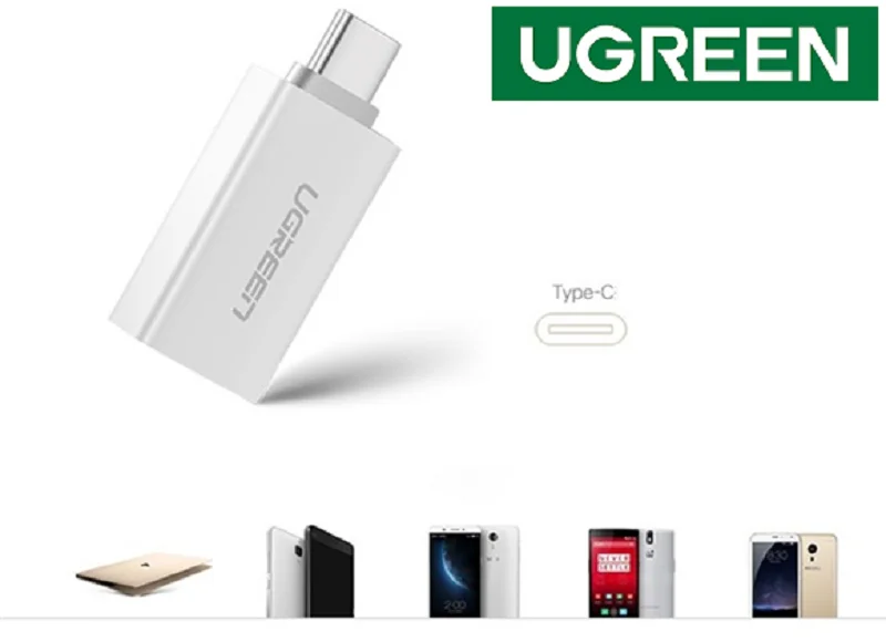 Đầu nối USB 3.1 Type C sang USB 3.0 Type A màu trắng Ugreen (30155) — ảnh 4
