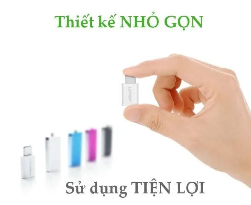 Đầu nối USB Type-C sang micro USB màu đen Ugreen (30391)