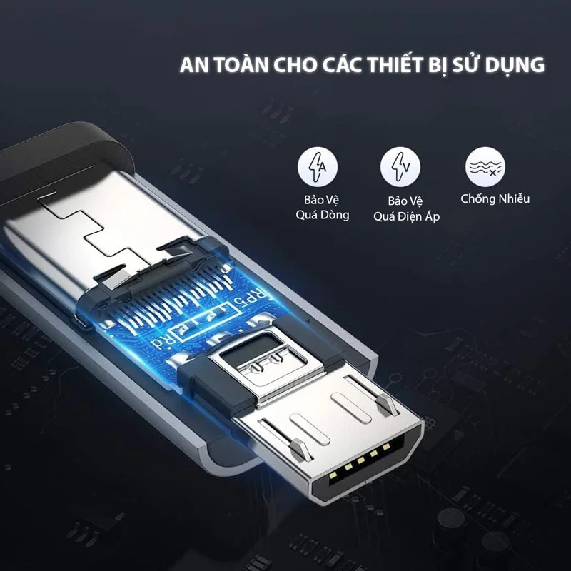 Đầu nối USB Type-C sang micro USB màu xám Ugreen (50590)