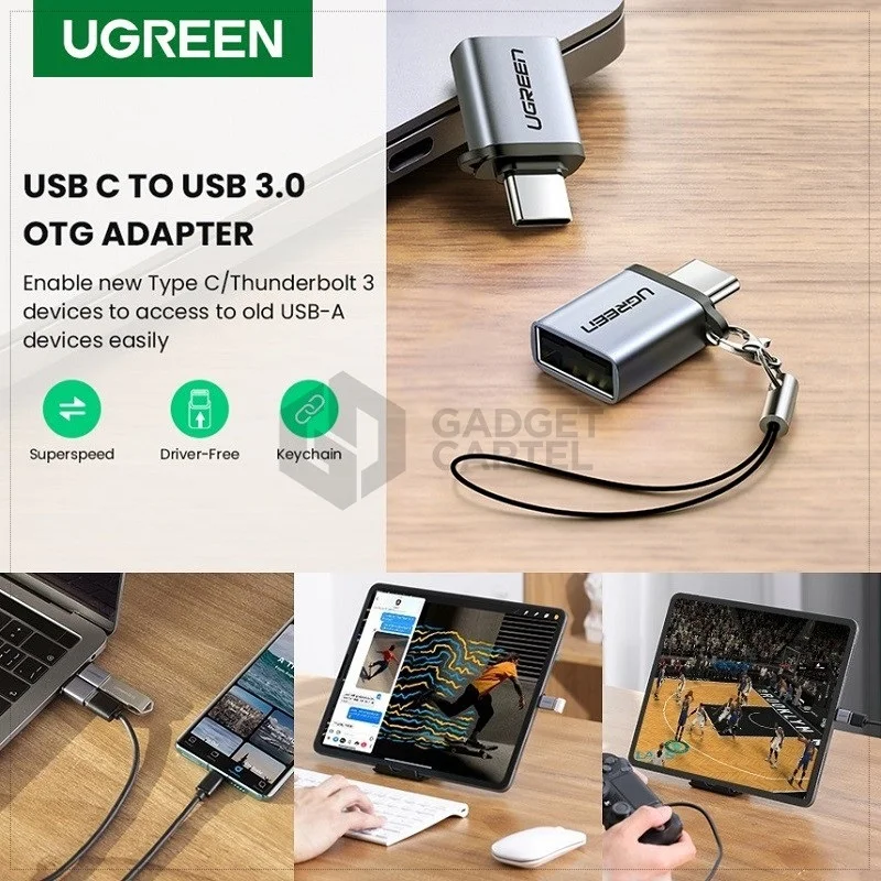 Đầu nối USB Type-C sang USB 3.0 màu đen Ugreen (50283)