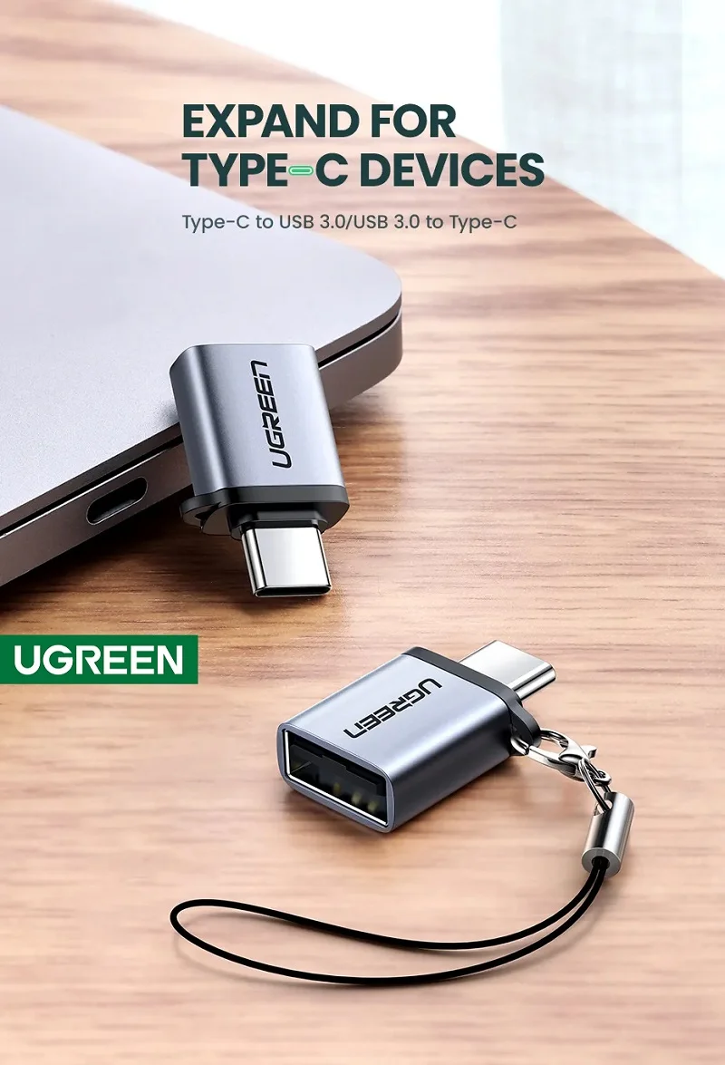 Đầu nối USB Type-C sang USB 3.0 màu đen Ugreen (50283) — ảnh 4