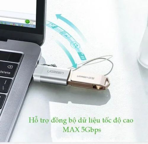 Đầu nối USB Type-C sang USB 3.0 màu đen Ugreen (50283)