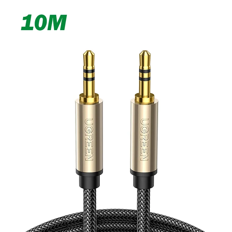 Dây Av 3.5mm lõi đồng mạ bạc dài 10M Ugreen AV125 (10608)