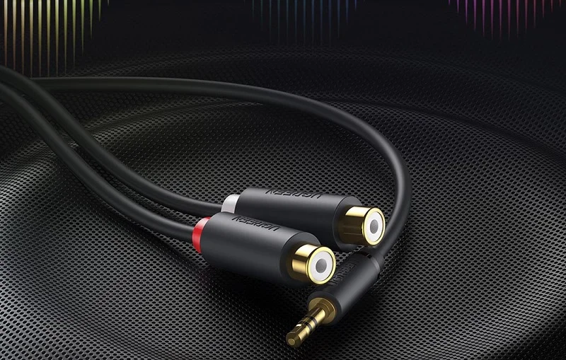 Dây AV 3.5mm male sang 2RCA female Ugreen 10547 AV109 — ảnh 3