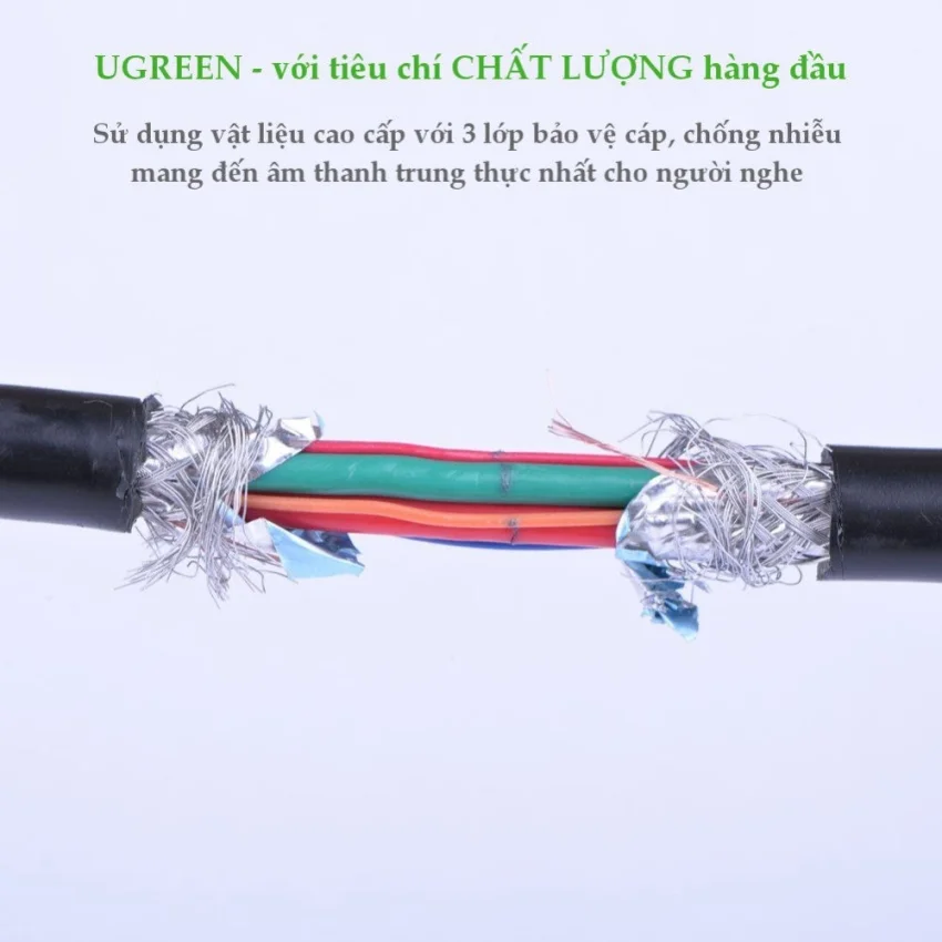 Dây AV 3.5mm male sang 2RCA female Ugreen 10547 AV109 — ảnh 9