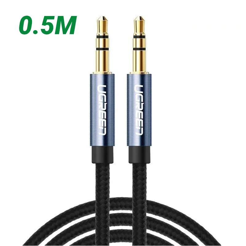 Dây AV 3.5mm màu xanh dương dài 0.5M Ugreen (10684)