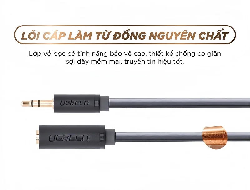 Dây AV 3.5mm nối dài 0.5M Ugreen 10781 — ảnh 2