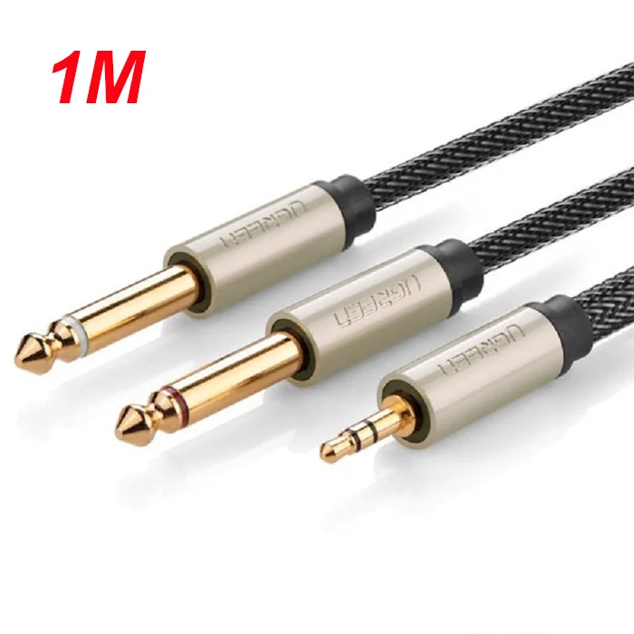 Dây AV 3.5mm ra 2 đầu 6.5mm dài 1M Ugreen 10613