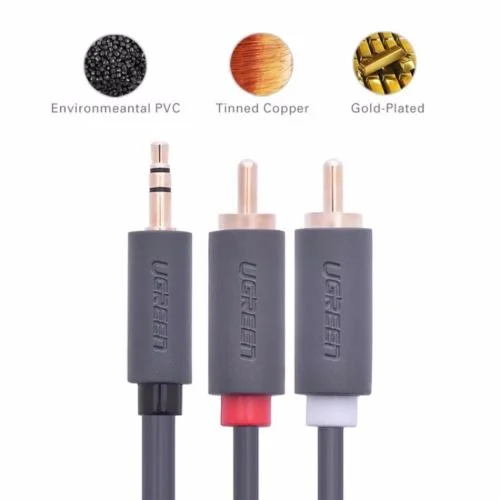Dây AV 3.5mm sang 2RCA truyền âm thanh dài 1M Ugreen AV102 (10772) — ảnh 4