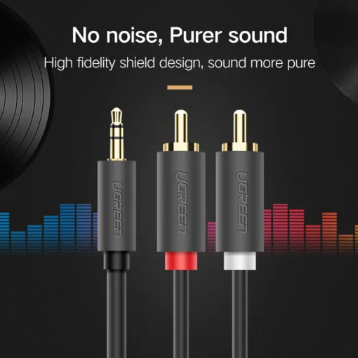 Dây AV 3.5mm sang 2RCA truyền âm thanh dài 1M Ugreen AV102 (10772) — ảnh 5
