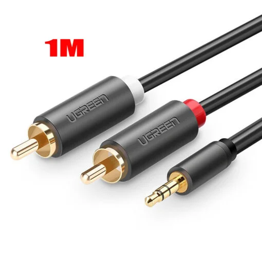 Dây AV 3.5mm sang 2RCA truyền âm thanh dài 1M Ugreen AV102 (10772)