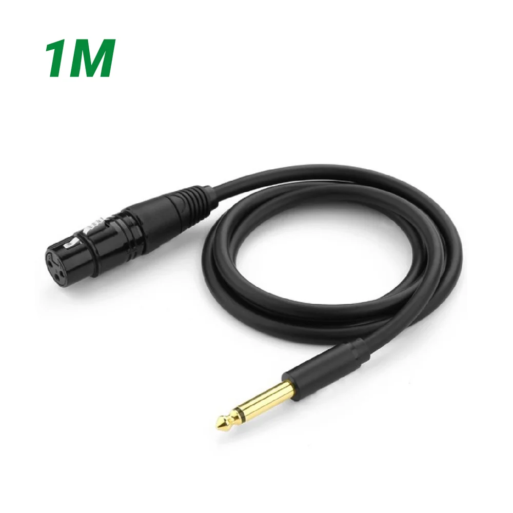 Dây AV 6.5mm ra XLR Ugreen (Cannon), màu đen, dài 1M Ugreen 20717 AV131