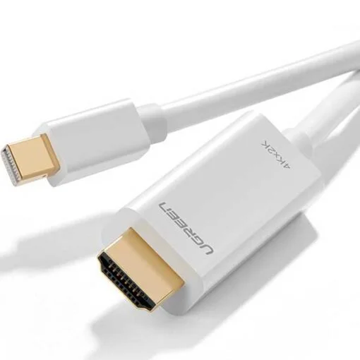 Dây chuyển đổi có chipset mini Displayport sang HDMI, màu trắng, dài 1.5M Ugreen (20849)