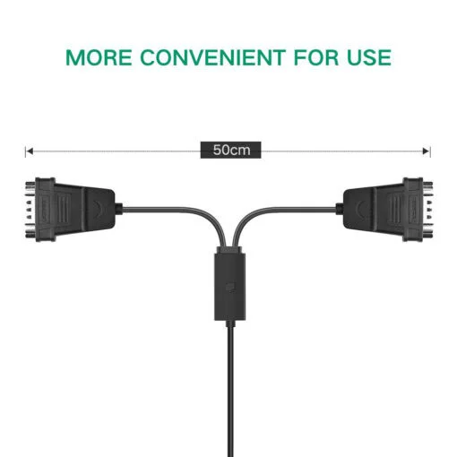Dây chuyển đổi có chipset USB 2.0 sang 2 đầu RS232 màu đen dài 1.5M Ugreen (30769)