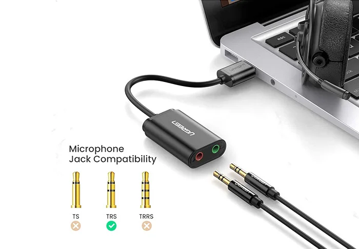 Dây chuyển đổi có chipset USB 2.0 sang AV 3.5mm màu đen dài 15cm Ugreen (30724) — ảnh 4