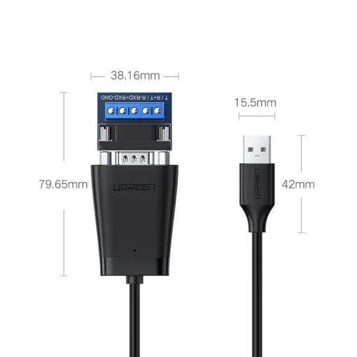 Dây chuyển đổi có chipset USB 2.0 sang COM RS-422/RS-485 dài 1.5M Ugreen (60562) — ảnh 4