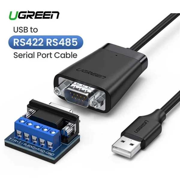 Dây chuyển đổi có chipset USB 2.0 sang COM RS-422/RS-485 dài 1.5M Ugreen (60562)