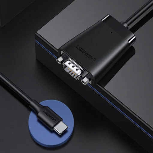 Dây chuyển đổi có chipset USB-C 2.0 sang cổng COM RS-232 dài 1.5M Ugreen (70612)