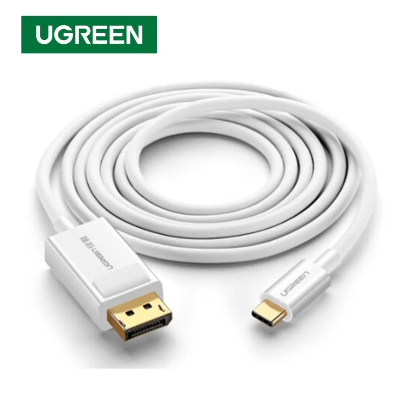 Dây chuyển đổi có chipset USB-C sang DisplayPort màu trắng dài 1.5M Ugreen (40420) — ảnh 2