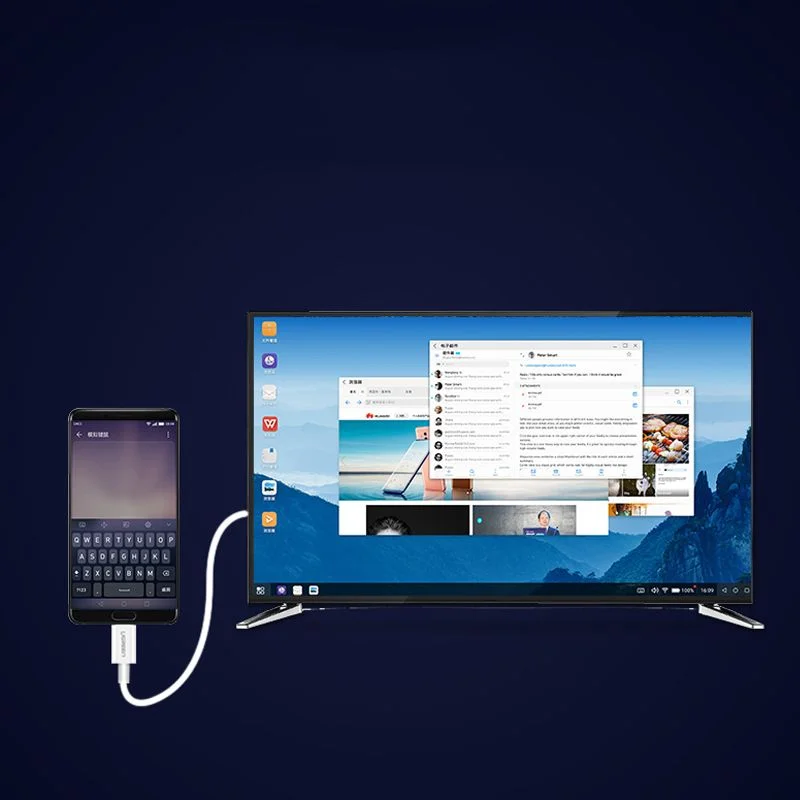 Dây chuyển đổi có chipset USB type C sang HDMI màu trắng dài 1.5M Ugreen (30841) — ảnh 4
