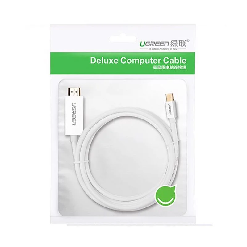 Dây chuyển đổi có chipset USB type C sang HDMI màu trắng dài 1.5M Ugreen (30841) — ảnh 5