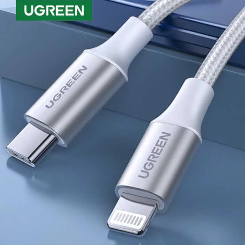 Dây chuyển đổi USB-C sang Lightning có chip MFi, dài 1M màu bạc Ugreen US304 (70523) — ảnh 5