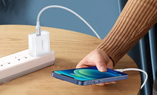 Dây chuyển đổi USB-C sang Lightning có chip MFi, dài 1M màu bạc Ugreen US304 (70523) — ảnh 8