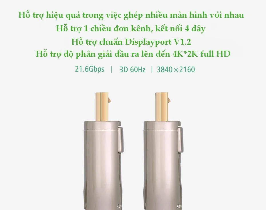 Dây Displayport 1.2 vỏ bện nylon dài 1M Ugreen (30118)