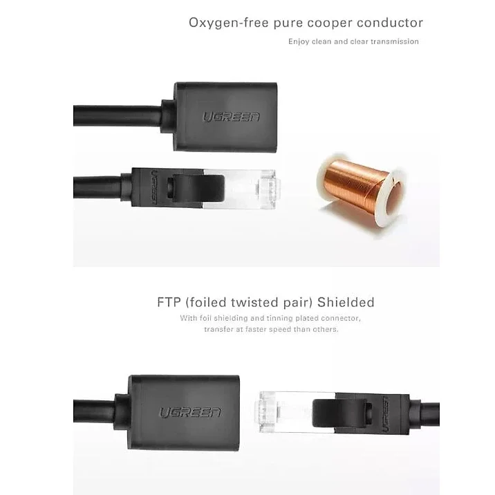 Dây mạng CAT6 UTP nối dài 1M Ugreen (11279)