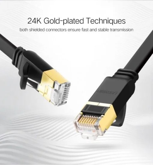 Dây mạng LAN, CAT7 STP, dẹt màu đen, dài 3M Ugreen (11262) — ảnh 4